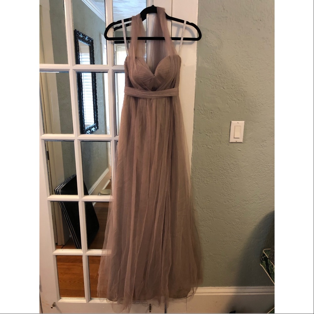 Jenny Yoo Taupe Convertible Bridesmaids Dress